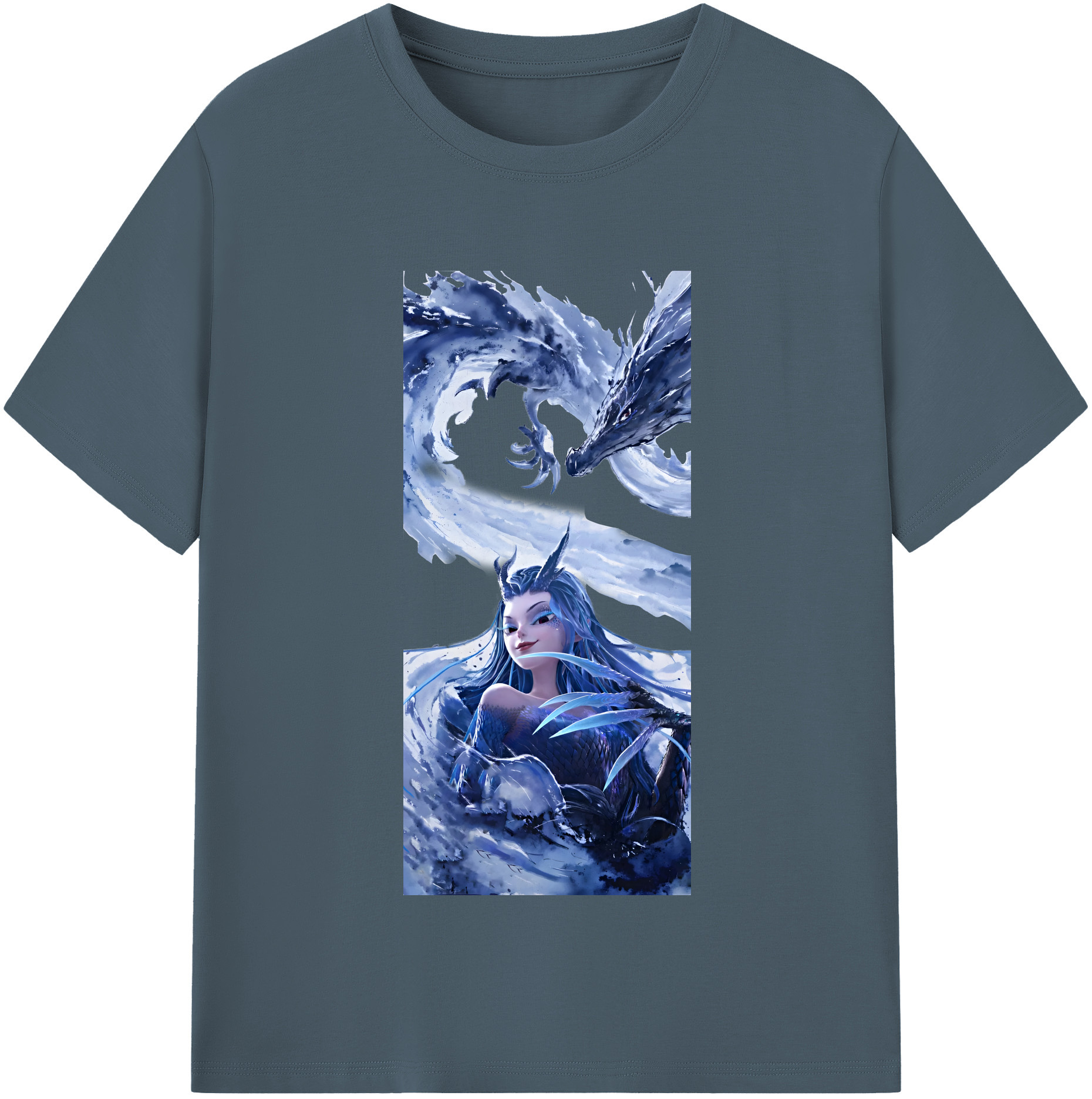 （画像用） Ne Zha 2 ナタ 魔童の大暴れ 綿100％半袖Tシャツ（フロントプリント）